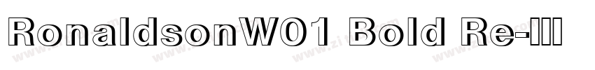 RonaldsonW01 Bold Re字体转换